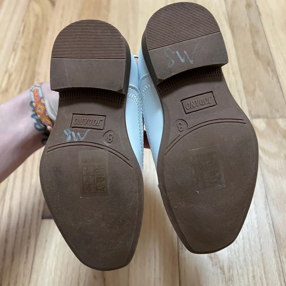 Jodano‎ Collection Boys' White Triple Stitch Dress Shoes 8